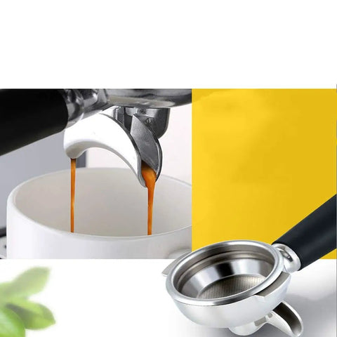 Semi Automatic Espresso Coffee Machine For Home Use With Steam Wand And Large Capacity Over 16 Cups, espresso being brewed