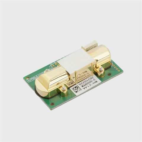 Infrared CO2 sensor module MH-Z14A from Two Pack Infrared CO2 Sensor Modules Kit With MH-Z19B, MH-Z19C, MH-Z19D, MH-Z19E, MH-Z14A, MH-Z14B And MH-Z16 Sensors In MH-Z14B Color For DIY Air Quality Monitoring And Smart HVAC Projects.