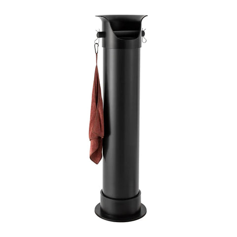 Espresso Knock Box for Home and Pro Cafes, Floor Standing Coffee Grounds Dump Bin with Anti Splash Deep Bowl, 34 Inch Tall, Large Capacity