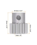 16T aluminum spur gear for RC cars with 6mm bore