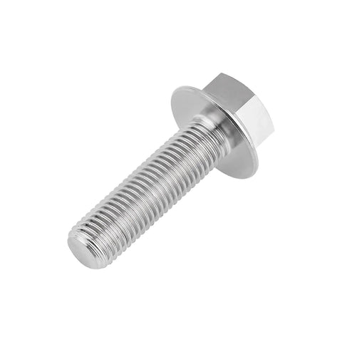 Premium Titanium Flange Hex Bolts M10 X 30mm 1.25 Pitch Grade 5 6AL 4V Lightweight High Strength Fasteners Pack Of 4 Silver