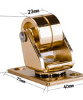 Premium Top Shelf Universal Piano Casters Featuring Silky Smooth Silent Rolling Wheels With Reinforced Steel Screw Mount Designed For Upright Pianos And Home Furniture side view with dimensions 70mm x 40mm x 51mm.