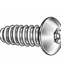 Solid Tamper Resistant Screws Button Head Security Fasteners Number Eight X Half Inch Steel showing pin-in hex drive.