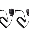 Two Way Radio Walkie Talkie Shoulder Microphone With Earpiece For Baofeng UV5R BFF8HP BF888S Kenwood H777 two pack shown side by side