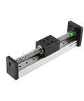 Beefy Precision Ball Screw Linear Stage With 150mm Stroke Aluminum Construction For Smooth CNC Motion And Easy Automation NEMA 23 Ready Industrial Grade Linear Slide Table, angled view