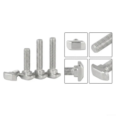 Top Shelf 20-Piece M5 T-Nuts And Bolts Assortment Kit For Aluminum Profiles featuring nickel-coated flange nuts and carbon steel bolts.