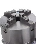 Ironclad 130mm four jaw chuck from Heavy Duty Cnc Router Rotary Fourth Axis Kit for secure wood and metal work.