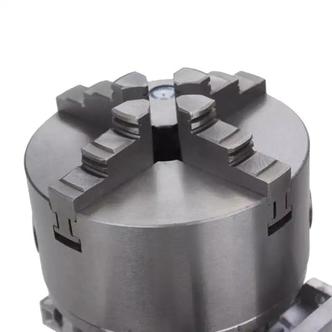 Ironclad 130mm four jaw chuck from Heavy Duty Cnc Router Rotary Fourth Axis Kit for secure wood and metal work.