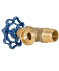 Beefy Heavy Duty Boiler Drain Fitting With MHT Outlet Brass One Half Inch MIP Connection Stuffing Box Durable Plumbing Drain