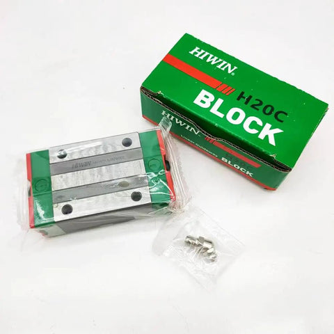 Pro-Grade HGH20 HIWIN Linear Block for HGH20CA with box and screws, precision guide for CNC and robotic systems.