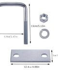Heavy Duty Leaf Spring Clamp Kit 2 Pcs, Premium Tie Bolts Built To Lock Tight On 3 Inch Springs For Trucks Trailers And Off Road Rides That Rock. steel U-bolt set with plate, nuts, washers, 13cm x 6.8cm