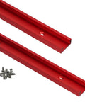 Badass 2 Pack Aluminum T Track 15.75 Inch 3/4 Universal Double Cut Design With Pre Drilled Mounting Holes And Wood Screws For Woodworking Jigs and screws.