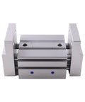 Wide Pneumatic Gripper Finger Cylinder MHL2-25D MHL225D double acting parallel gripper front view for industrial automation