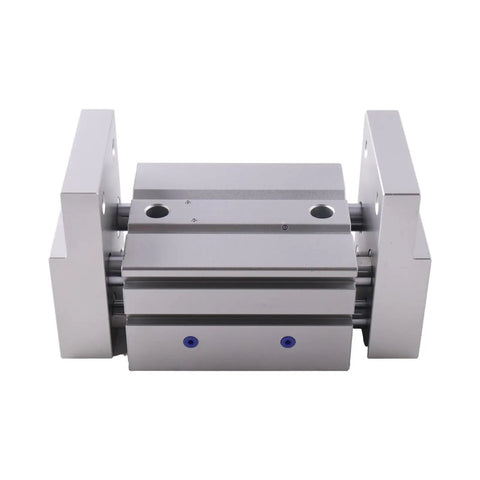 Wide Pneumatic Gripper Finger Cylinder MHL2-25D MHL225D double acting parallel gripper front view for industrial automation