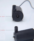 Detailed view of water inlet and outlet on 4 Pack Dope Submersible Mini Water Pumps With Clear 1m Tubing For Aquariums And Fountains