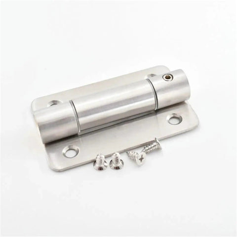 Heavy Duty Stainless Steel 304 Self Closing Door Spring Hinges with screws, durable design for smooth quiet close.