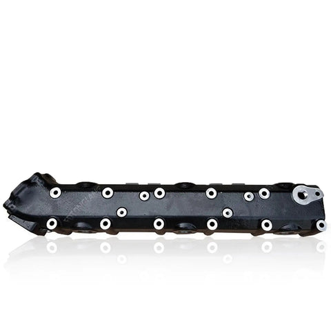 Left side view of Premium Marine Exhaust Manifold For Cummins QSC8.3 6L8.9 Engine Bolt On Upgrade With Part Numbers 3971505 3971431 5446705 5446704