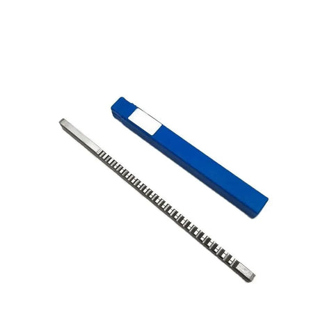 Push Type Keyway Broach 8mm C1 for CNC Router Tool, high-speed steel, shown with blue protective case on white background
