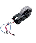 L+R wheel assembly for Ecovacs Omni Turbo vacuum; black housing with gray wheel and wiring harness.