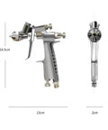 Top Shelf Low Pressure Compact Center Cup Spray Paint Upper Tank With Zero Point Eight Caliber Nozzle close-up side view