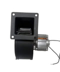 Robust Industrial Centrifugal Blower Fan With Copper Wire Shaded Pole DC Motor CYZ100 40W, top view showcasing the metal housing.