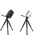 Black and white Fluid Tripod Head TH10 for Seestar Telescope in Equatorial Mode, Rock-Solid Tracking, Hydraulic Damping System