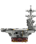 Side view of 1:300 Scale Nuclear Powered US Navy Aircraft Carrier Building Blocks Set MOC 192566 Military Themed Kit
