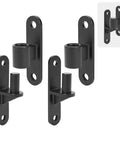 Premium Heavy Duty 304 Stainless Steel Gate Hinges 2 Pack Wall Mounted Rust Resistant Surface Mount Hardware For Fences Barns And Garage Doors No Sweat Setup in black color.
