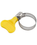 Rock Solid 50-Piece Adjustable Hose Clamps Kit Made From Premium Stainless Steel Worm Gear Assortment Set For Tight Leak Proof Sealing In Your Car Or Garage Projects Ranging From 10-38mm To Fix Any Hoses You Got Today, stainless clamp with yellow handle