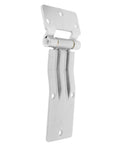 Beefy Heavy Duty Carriage Door Hinge For Trucks Side Doors Galvanized Iron Hardware 8.5mm Hole Diameter Smooth Seamless Design Replacement Easy Install Durable And Rust Resistant. Side view of galvanized iron hinge with 8.5mm holes