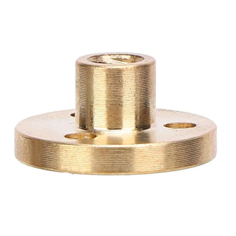 Brass flange with a cylindrical center for mounting, ideal for use with Run Smooth As Silk 12V DC Gear Reduction Motor With Long Output Shaft For Smart Car Cameras And Electronic Locks Offers Dead Silent Operation And Serious Torque Kick At 300 Rpm.