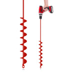 Heavy Duty Garden Auger Drill Bit For Planting 2 Inch By 32 Inch Spiral Bulb Planter And Post Hole Digger With Three Eighths Inch Hex Drive PCM Steel