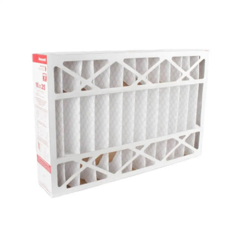 16 x 25 x 4 MERV 11 Media Air Filter for Home HVAC Systems in white with pleated design, easy fit replacement for standard housings.