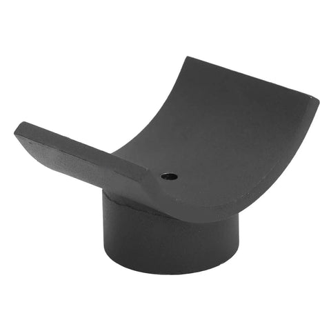 Heavy Duty Iron Bottle Jack Saddle for Dana 60 70 80 Axles, Fits Up To 4 Inch Tubes, close-up view of iron saddle design