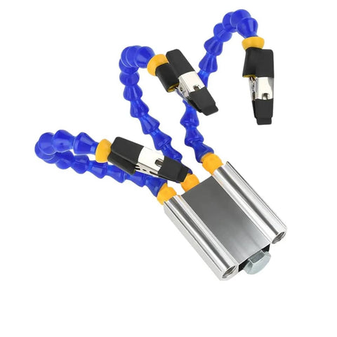 Three Arm Soldering Helping Hands With Bench Vise Clamp And Flexible Arms Solder Iron Holder For PCB Repair Pro Grade Electronic Workstation Tool