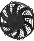Awesome Spal 9 Inch Low Profile Curved Blade Puller Fan Electric Coolers For High Performance Cars, black plastic design.