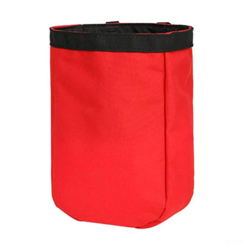 Red 2L Nylon Climbing Waist Bag Trail Ready Tool Pouch With Adjustable Belt Strap Large Capacity Waterproof Wear Resistant