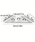 Thickened Stainless Steel 90 Degree L Shape Angle Brackets for Heavy Duty Framing and Shelving Installations dimensions