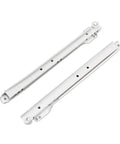 Full Extension Telescoping Drawer Slides 12 Inch Pair With Hydraulic Dampers For Silent Close, two section ball bearing track