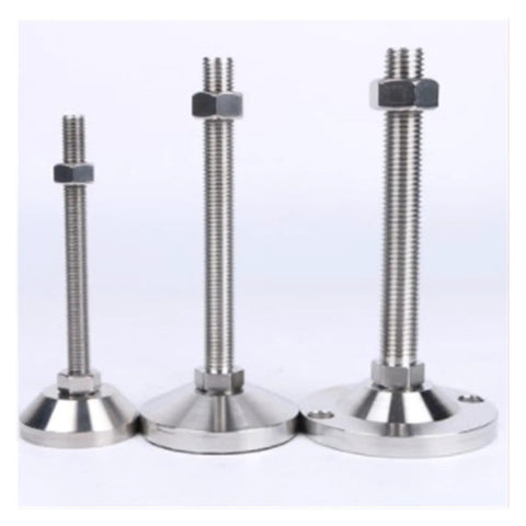 Tough As Nails Heavy Duty Adjustable Leveling Feet Four Pack Stainless Steel Support Legs Featuring M10 x 50 Mm Threads.