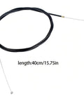 Heavy Duty Throttle Cable Replacement With Sleek Black Casing And Knockout Shaped Tips For Slick Accelerator Response And Rock Solid Control On Any Rig Using Part 786201 For Double End Wire Repairs; 40cm length.