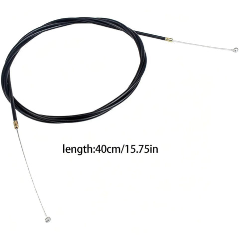 Heavy Duty Throttle Cable Replacement With Sleek Black Casing And Knockout Shaped Tips For Slick Accelerator Response And Rock Solid Control On Any Rig Using Part 786201 For Double End Wire Repairs; 40cm length.