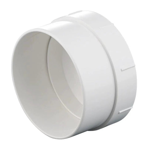 6 Inch PVC DWV Female Sewer Cleanout Cap Adapter With Plug Fitting For ASTM D2665 Drainage Piping System White Durable Sealing
