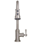 Single-Handle Pull-Down Kitchen Faucet With Sprayer In Satin Nickel Two-Function Head One-Hole Mount Easy Temperature Control 1.8 GPM