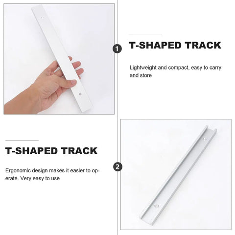 300mm T Shaped Rail Clamp With Iron Slot Holder Clip For Easy Rock Solid T Slot Track Mounting In Woodworking And Machine Setups For Precise Alignment And Smooth Operation, silver T-shaped track