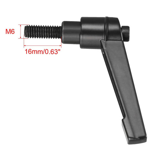 Slick Quick Release Clamping Levers With Adjustable Push Button Ratchets And M6 By 16mm Male Threads For Rock Solid Fastening In Matte Black