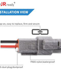 Close-up of a waterproof sealed connector from the DT Waterproof Automotive Connector Kit, 372-Piece Set, showing PA66 nylon material.