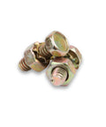 Close-up of three metal hex screws used with Micro Electric Fuel Pump 42S With Solid State Electronics Internal Pressure Regulating
