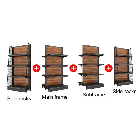 Badass Five Tier Heavy Duty Storage Shelves Metal Shelving Unit With Fully Adjustable Shelves Built Damn Tough For Garage Warehouse Kitchen Storage Rack showing assembly components including side racks and main frame.