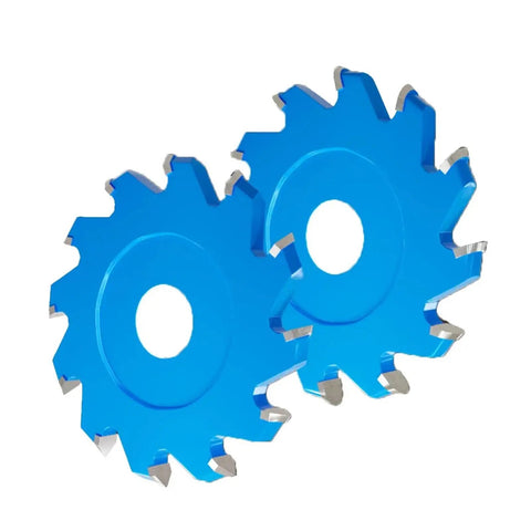 Heavy Duty Carbide Tipped Circular Saw Blade For Aluminum Composite Panels And Biscuit Joints With A Killer Sharp 6 8 Or 12 Tooth Edge For Smooth V Groove And U Channel Cuts At 95 Mm And 20mm Bore- blue saw blades with a round center hole.